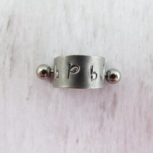 Internally Threaded Personalized Cartilage Cuff - Cartilage Jewelry - Helix Earring - Tragus Piercing - Conch Earring -Pierced Cuff -16g 14g