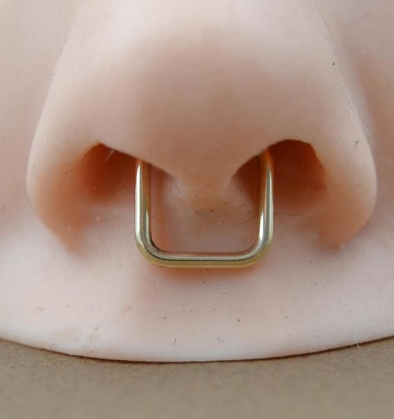 Buy Square Septum Ring Seamless Septum Piercing Septum Hoop Septum Jewelry Dainty Nose Ring Nose Hoop Nose Piercing Simple Nose Hoop Online in India Etsy