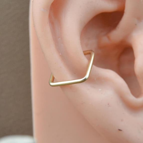 Square Conch Earring, Conch Jewelry, 14g 16g 18g Conch Hoop, Conch Ring,  Nature Jewelry, Earring Hoop, Seamless Ring, Endless Hoop, Infinite