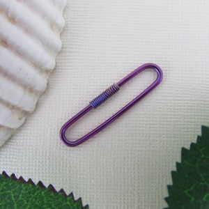 Purple Niobium Seamless Industrial Bar - Nickel Free Industrial Piercing - 20g 18g 16g 14g Industrial Barbell - 26/28/30/32/34/36/38/40/42