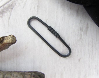 Schwarze Niobium Seamless Industrial Bar - Nickel Freies Industrial Piercing - 20g 18g 16g 14g Industrial Barbell - 26/28/30/32/34/36/38/40/42 mm