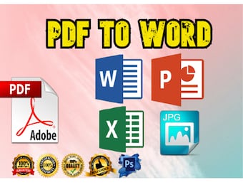 I will convert PDF to word