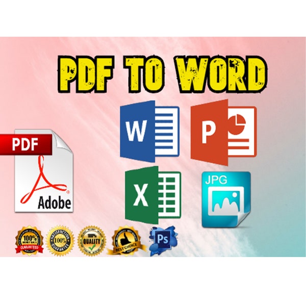 I will convert PDF to word