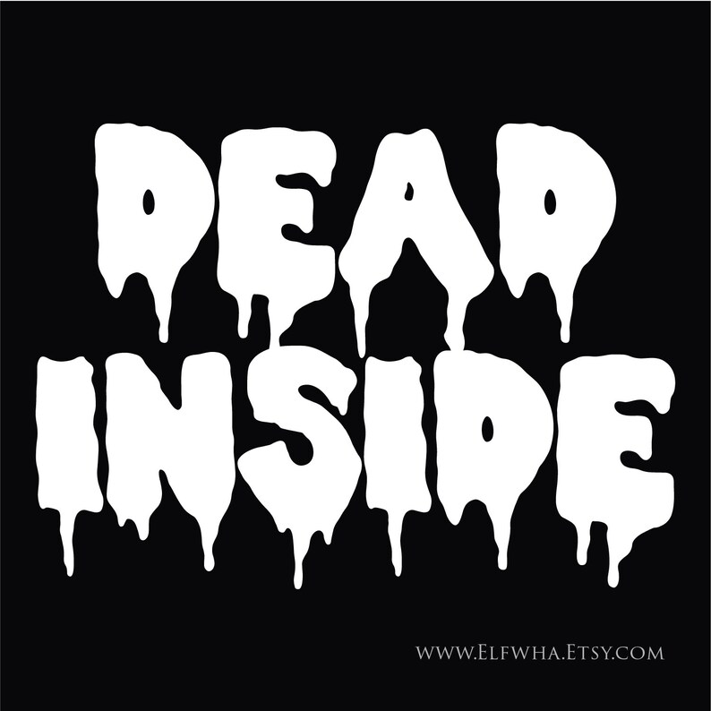 Pastel Goth Die Cut Vinyl Decals Creepy Dead Inside