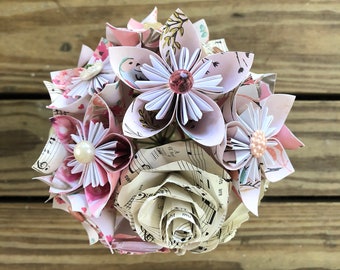 music and lyrics paper flower bouquet etsy paper flower lyrics