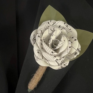 Vintage Sheet Music Boutonnière