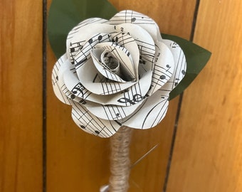 Vintage Sheet Music Boutonnière