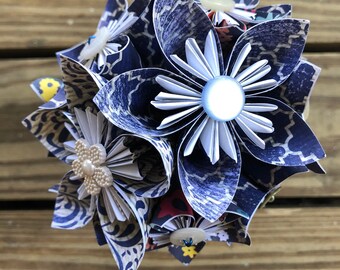 The Blues Paper Flower Bouquet