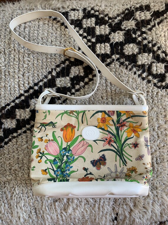 gucci vintage floral bag