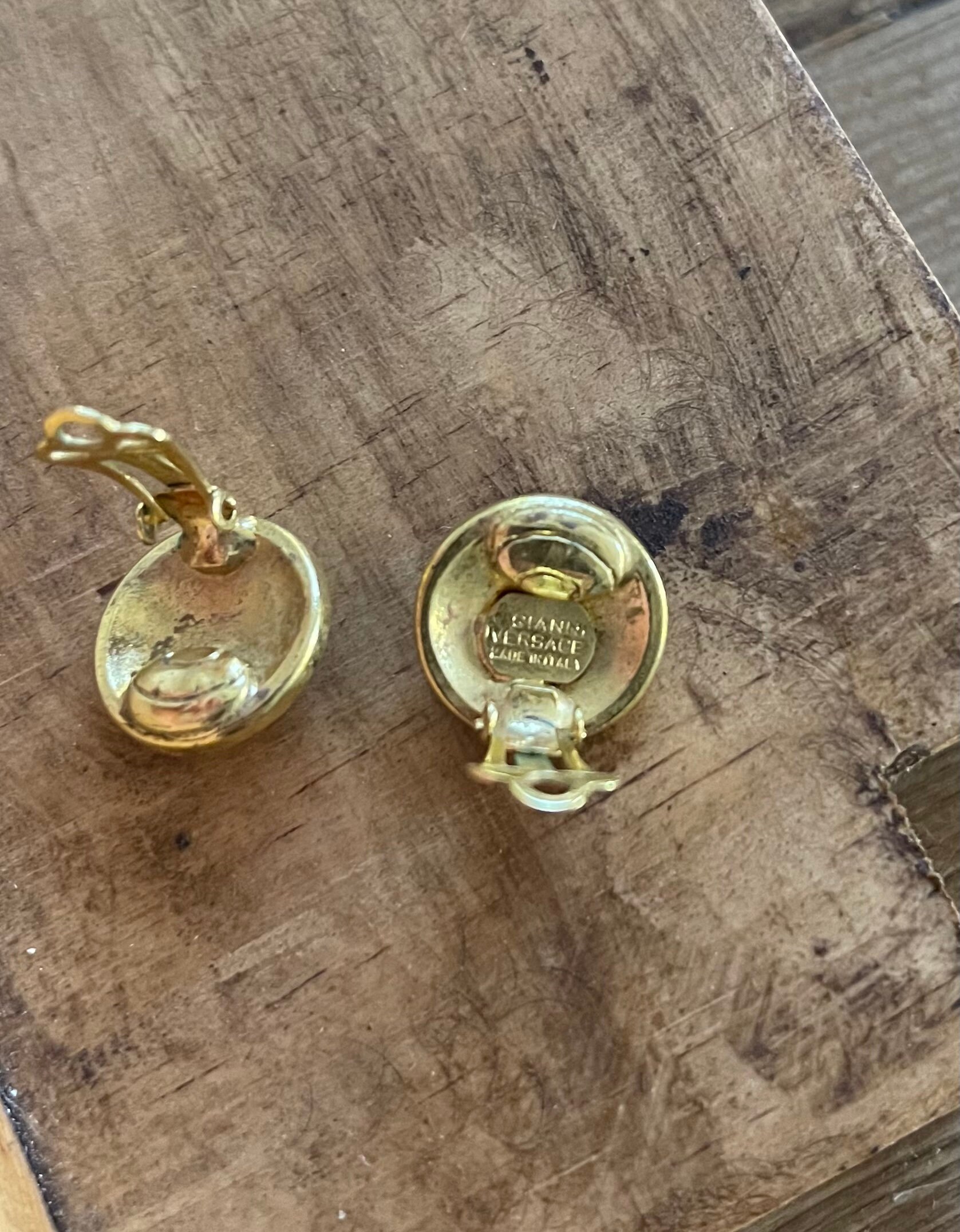 Vintage Gianni Versace 1990s Stamped Gold Medusa Head Vintage Gianni Versace 1990s Stamped Gold Medusa Head