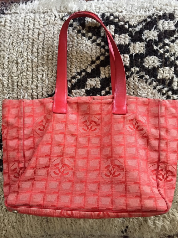 pink chanel beach bag