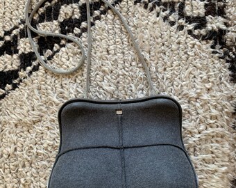 Vintage 1999 90's CHANEL Logo Grey Silver Monogram
