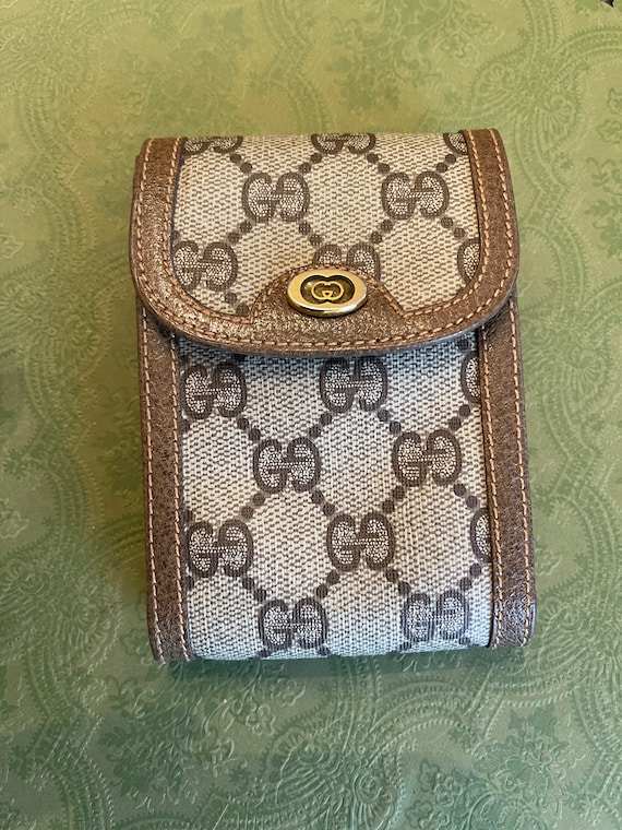 Gucci Monogram Logo Pattern RARE Vintage Designer Cigarette 