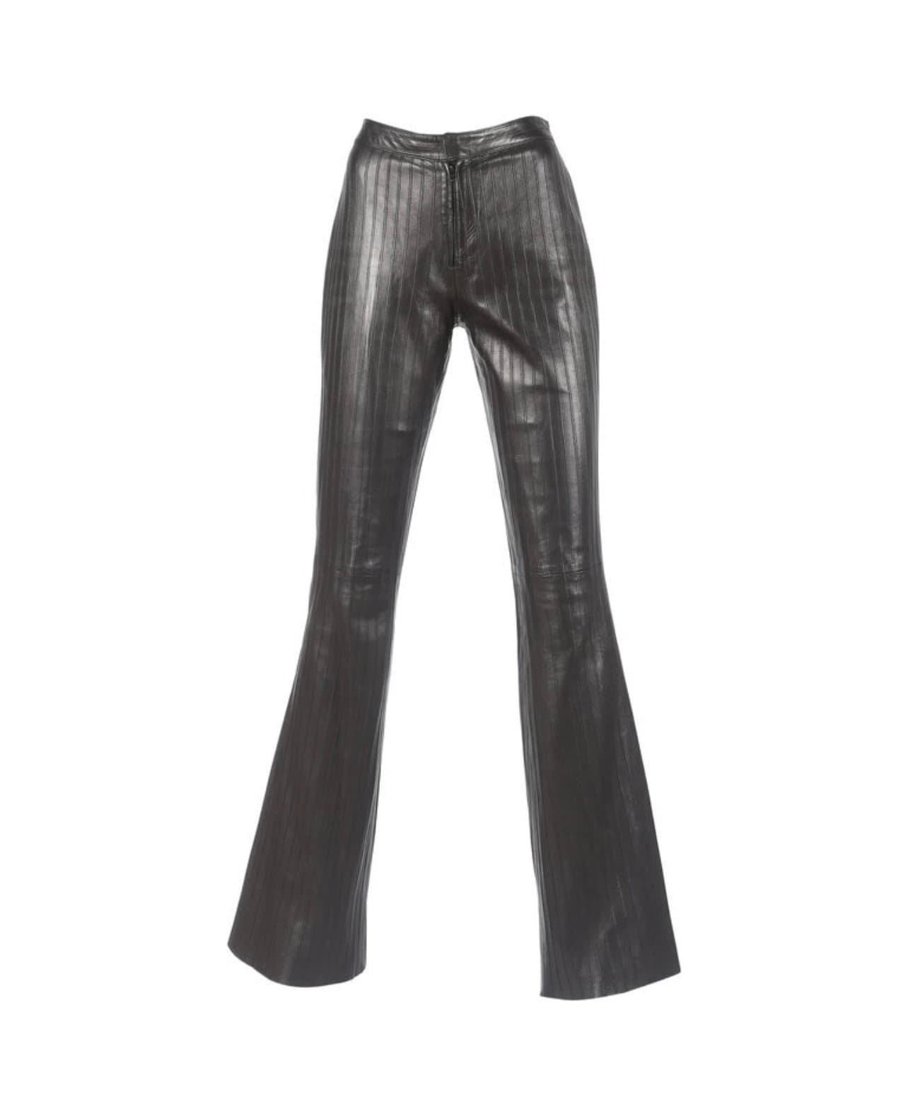 Gucci★素敵！Black Leather Flare Pants Gucci by Tom Ford 1999 Black Leather Flared Pants – Vintage