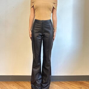 パンツ gucci by tom ford slim flare slacks rare Vintage Fall 1999 GUCCI by Tom Ford Wide Flared Leg Black Leather