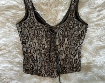 Vintage Alexander Mcqueen Beaded Embroidered Embellished Silk