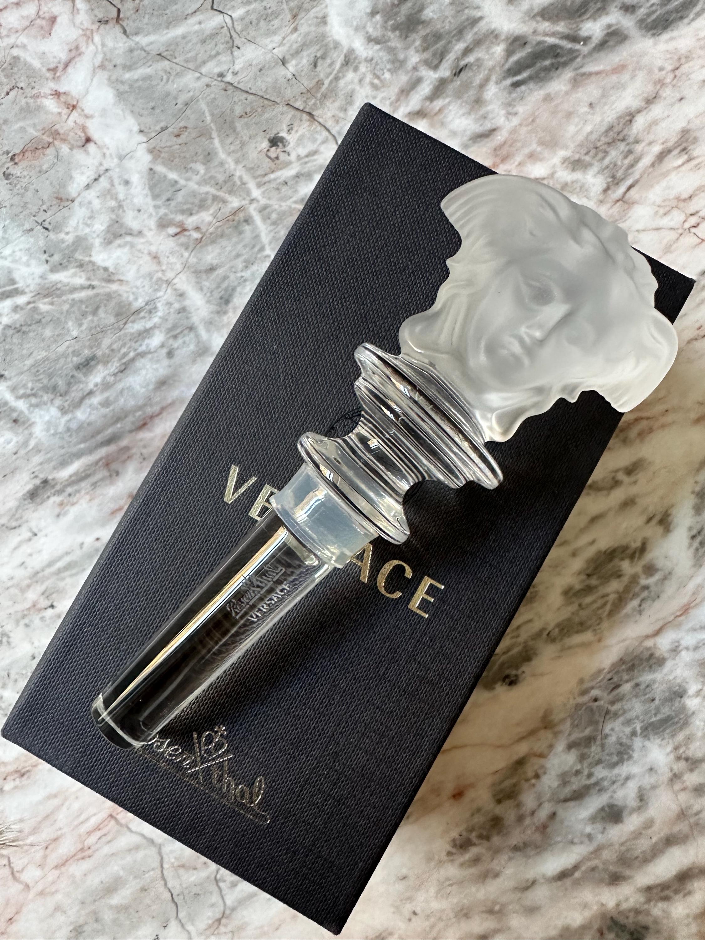 VERSACE　ヴェルサーチ　ボトルキャップ　クリスタル Versace Rosenthal Medusa Wine Stopper - Etsy