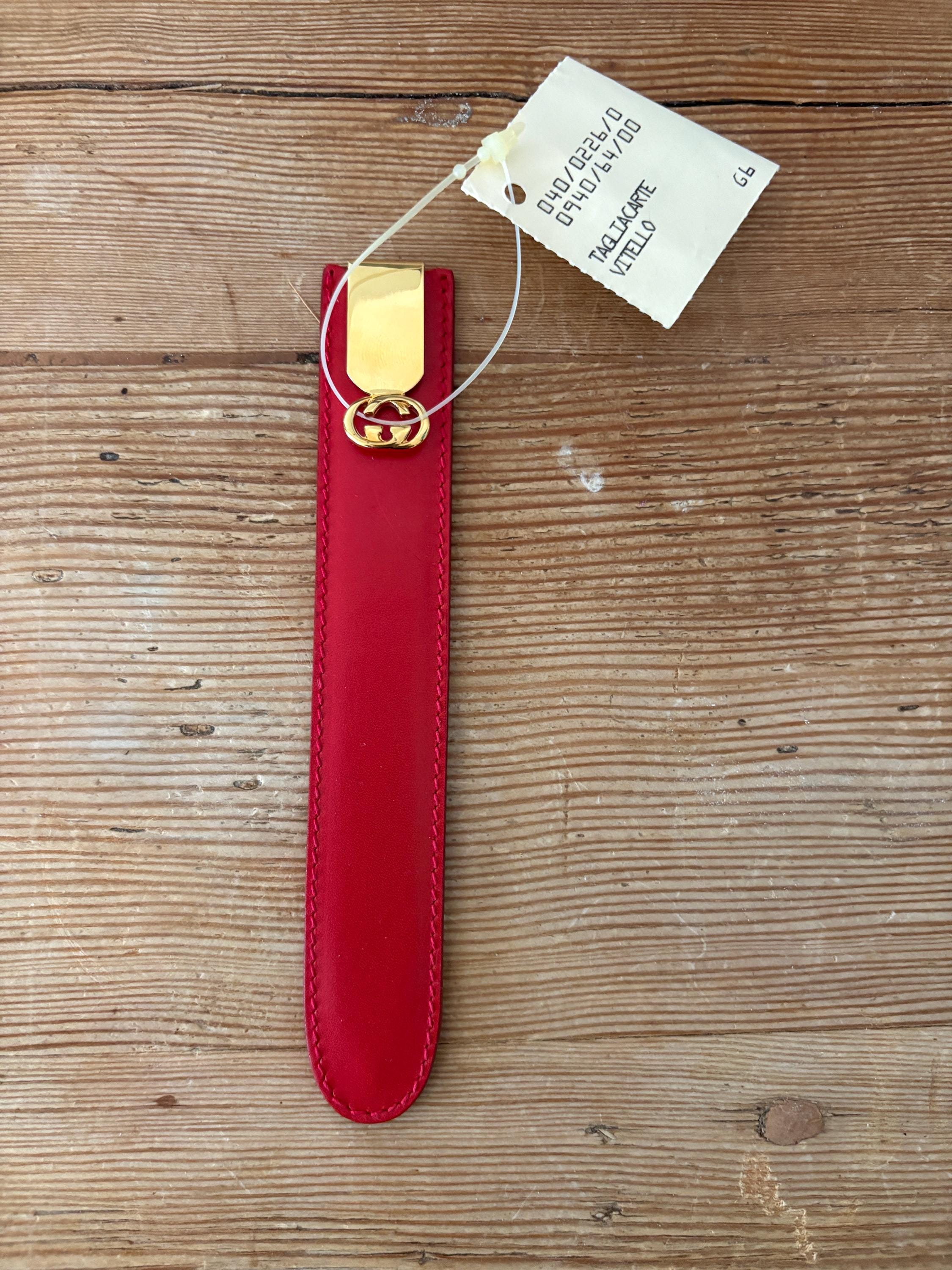 GUCCI グッチ ペーパーナイフ ヴィンテージ ゴールド ボルドー GUCCI グッチ ペーパーナイフ ヴィンテージ ゴールド ボルドー