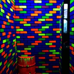 FLUORESCENT NEON UV (black light) highly pigmented, rich in color, paint for concrete and concrete-like surfaces, premium quality