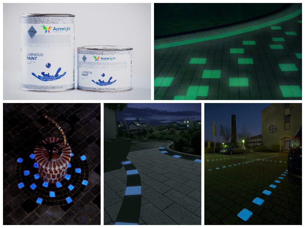Luminescent luminous glow in the dark paint for concrete Etsy