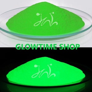 Glow in the dark pigment  powder - vivid color, intense glow
