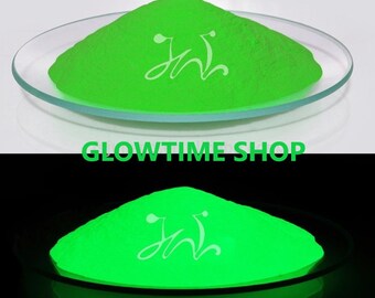 Glow in the dark pigment  powder - vivid color, intense glow