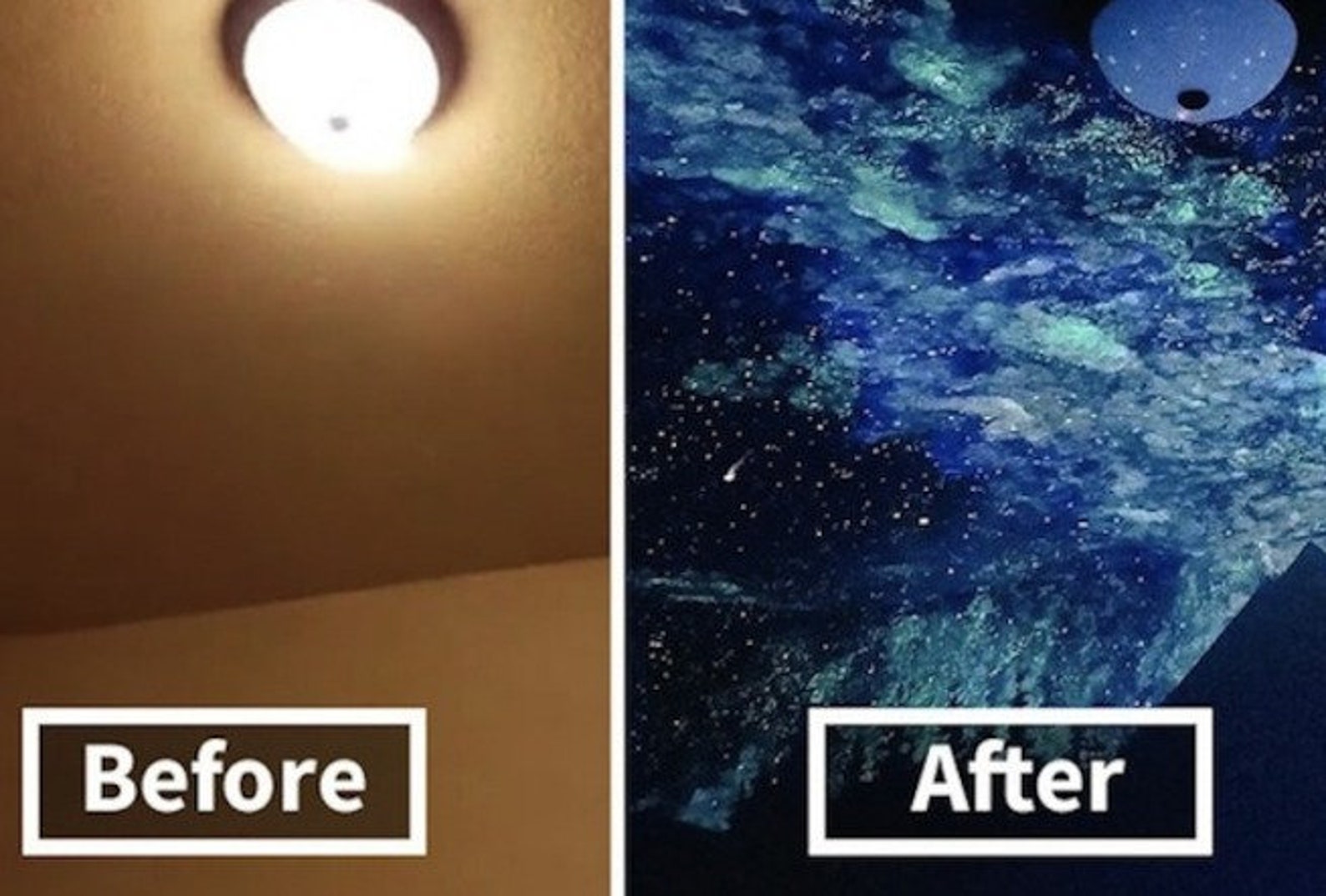 View of Glow in the Dark Interior Wall Paint - Etsy