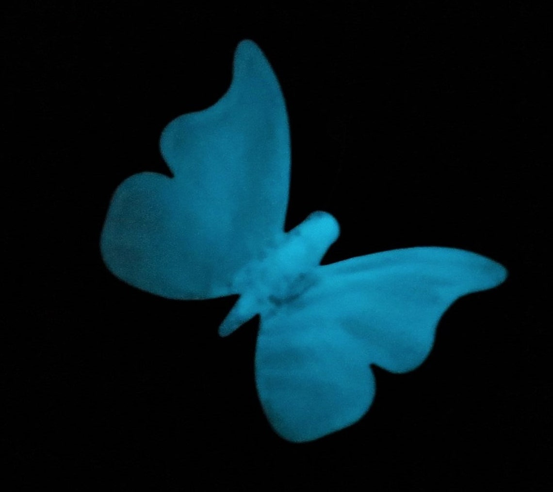 Glow in the dark 3D butterfly wall stickers glowing up to 8 Etsy