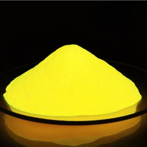 Glow in the dark YELLOW pigment powder - mix with any base