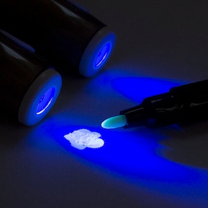 Unsichtbarer UV-Marker, Stift - nur unter UV-Licht sichtbar