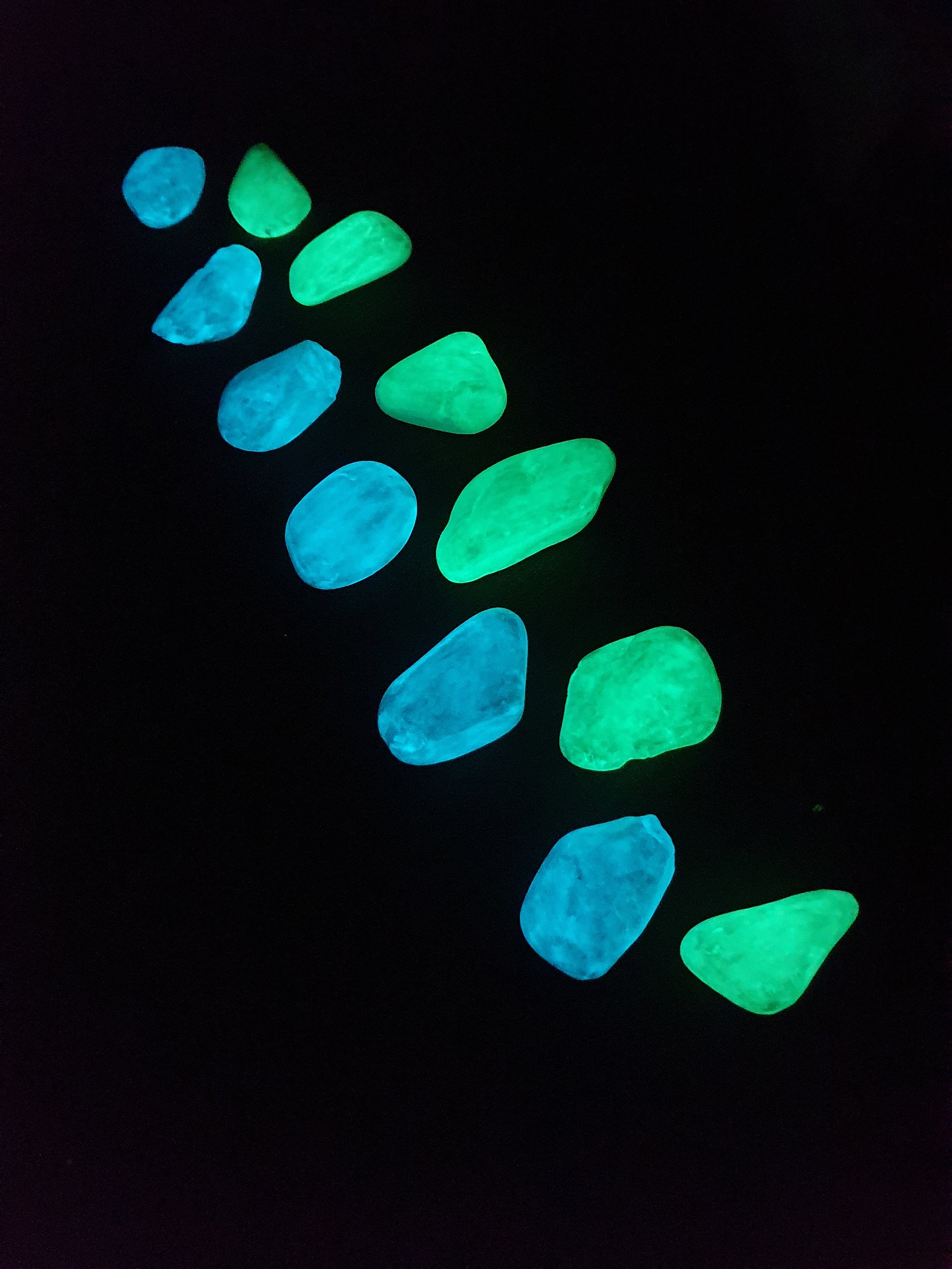 Glowing Luminous natural white marble stones glow in the | Etsy