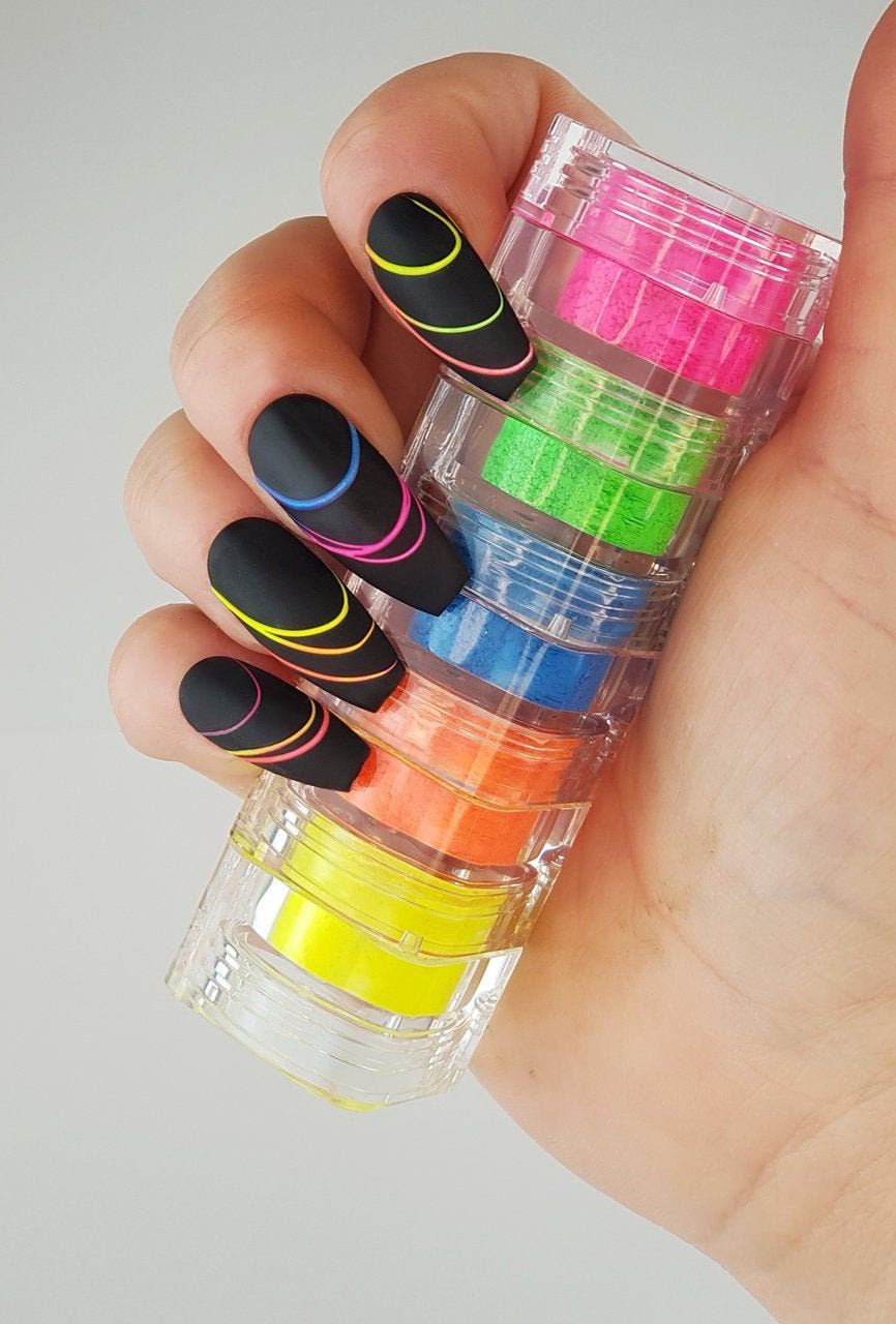 Pigmento NEON para uñas acrílicas y gel - Etsy España