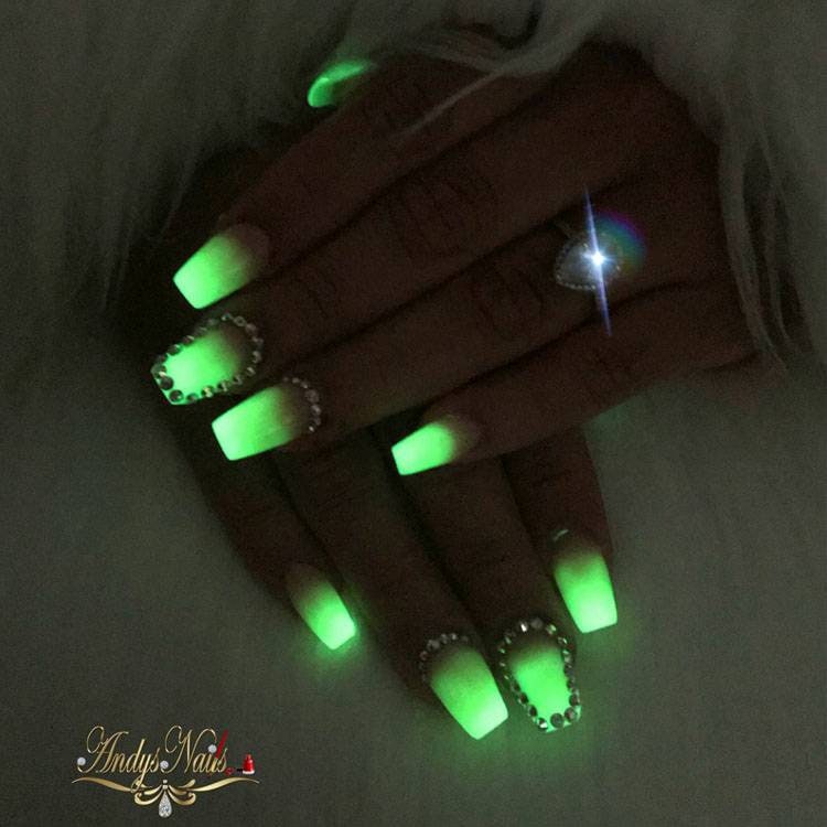 Glow in the Dark NAIL Pigment for Acrylic and Gel Nails Etsy
