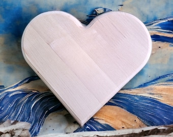Placa de madera de corazón de abedul: tablero para pirograbado y pintura (28 x 20 cm)