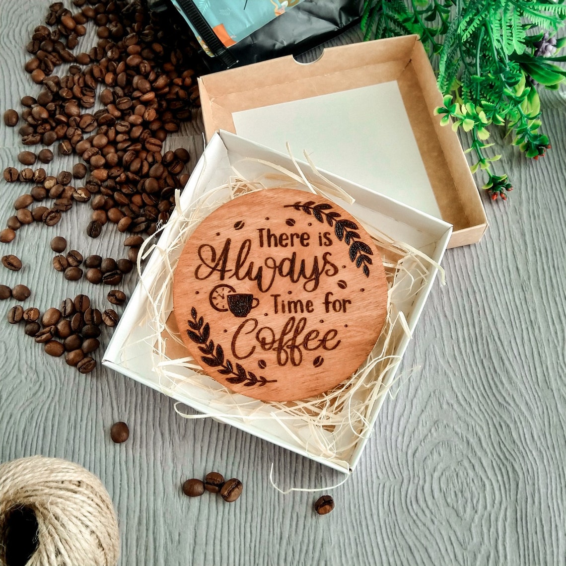 Wooden Coffee Mug Coaster Handcrafted Coasters Made From Etsy