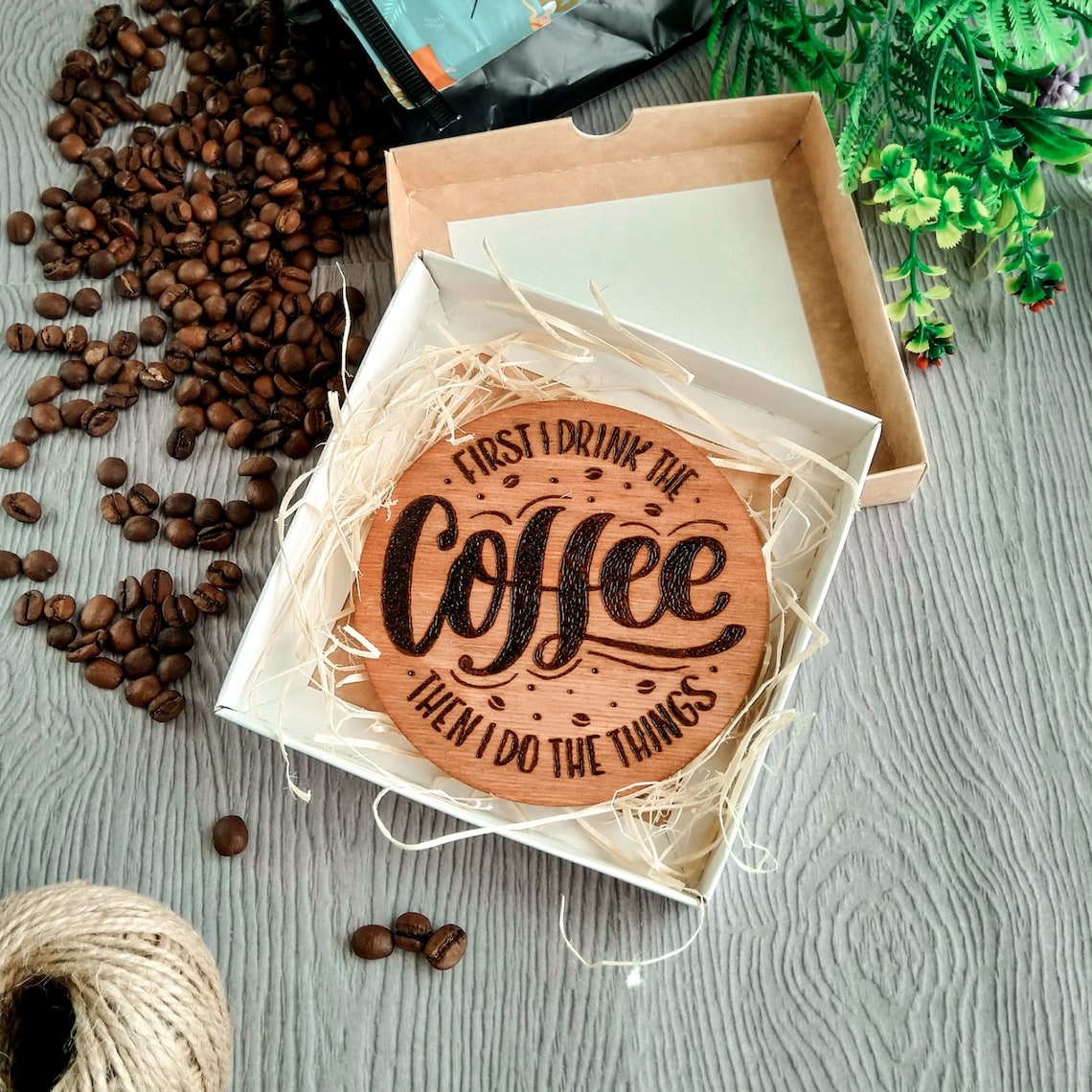 Wooden Coffee Mug Coasters Handcrafted Coasters Made From Etsy