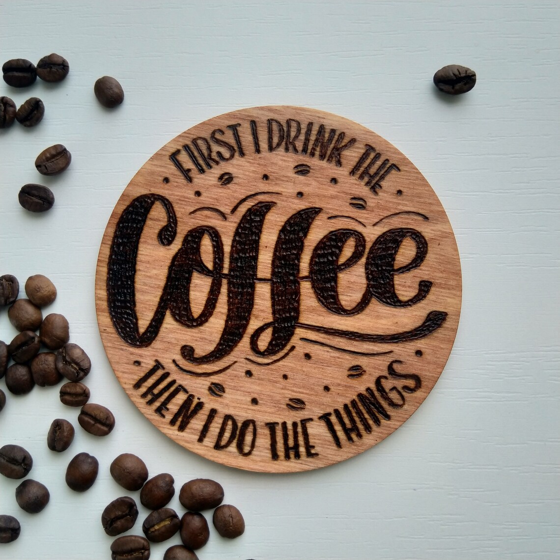 Wooden Coffee Mug Coasters Handcrafted Coasters Made From Etsy