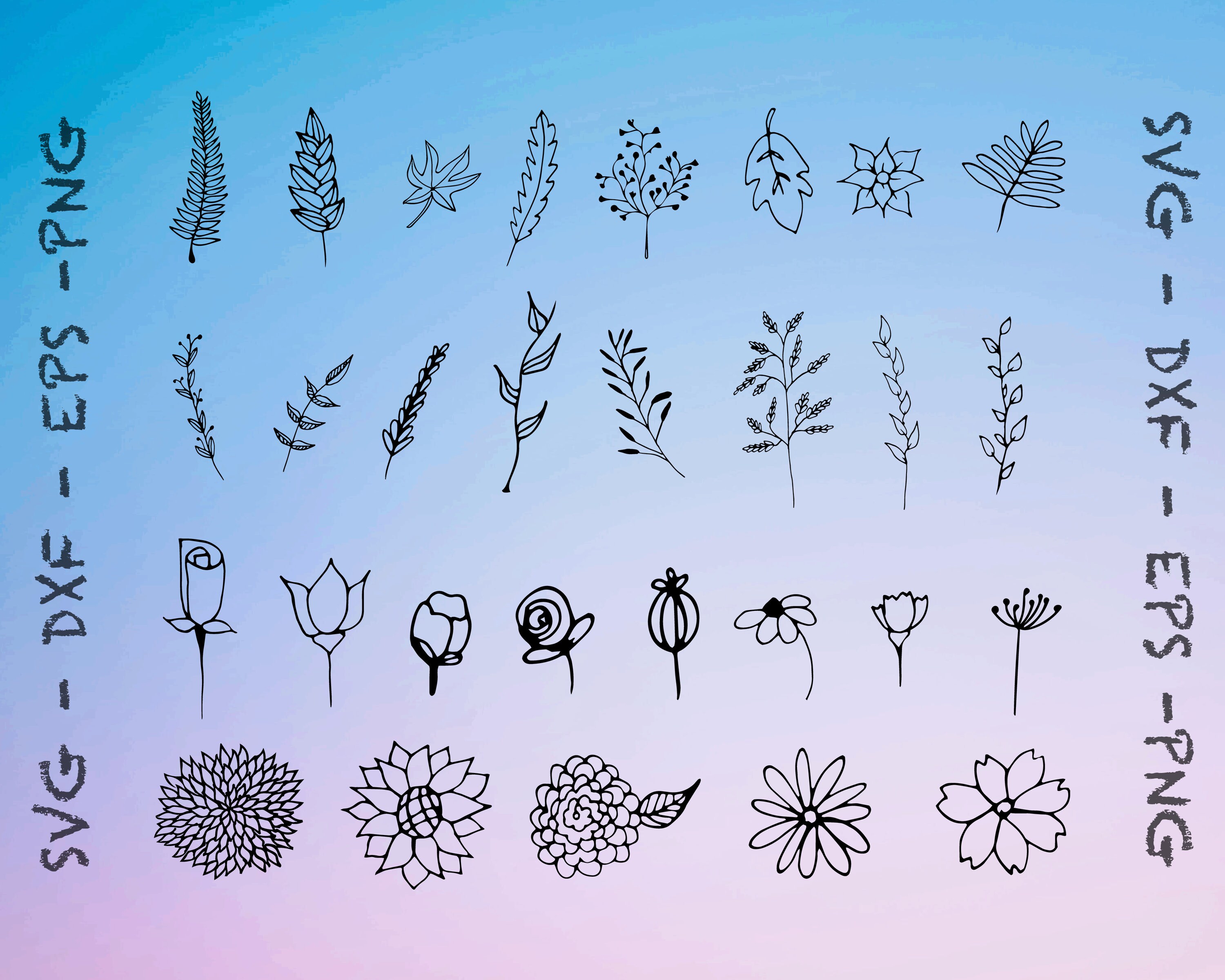 Free Free 174 Simple Drawn Flower Svg SVG PNG EPS DXF File