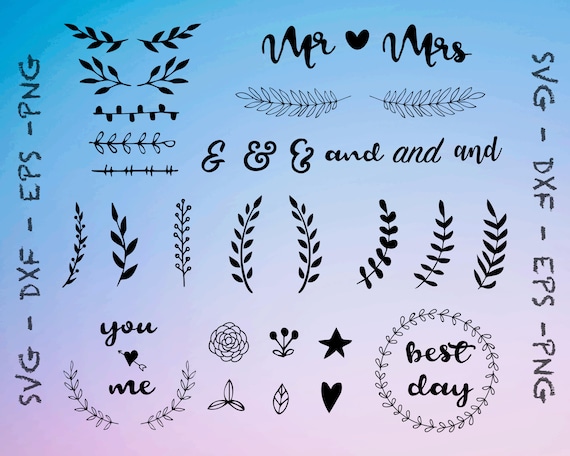 Download Floral Wedding Svg Files Wedding Flower Svg Mr Mrs Svg Etsy