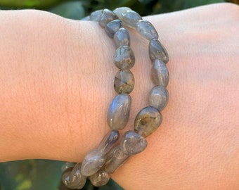 Labradorit-Nugget-Armband für Heilung und Manifestation