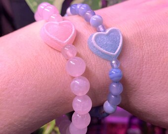 Candy Herz süße Liebe Manifestation Kristall Armbänder