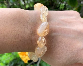 Geld Geld Geld! Citrin Manifestation Armband (klobig)
