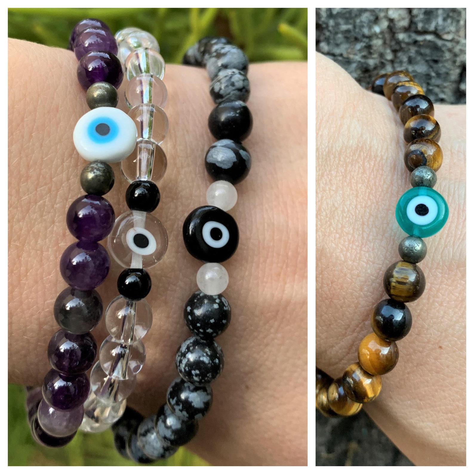 Evil Eye multiple Stone Choices X4 Protection Crystal Etsy UK