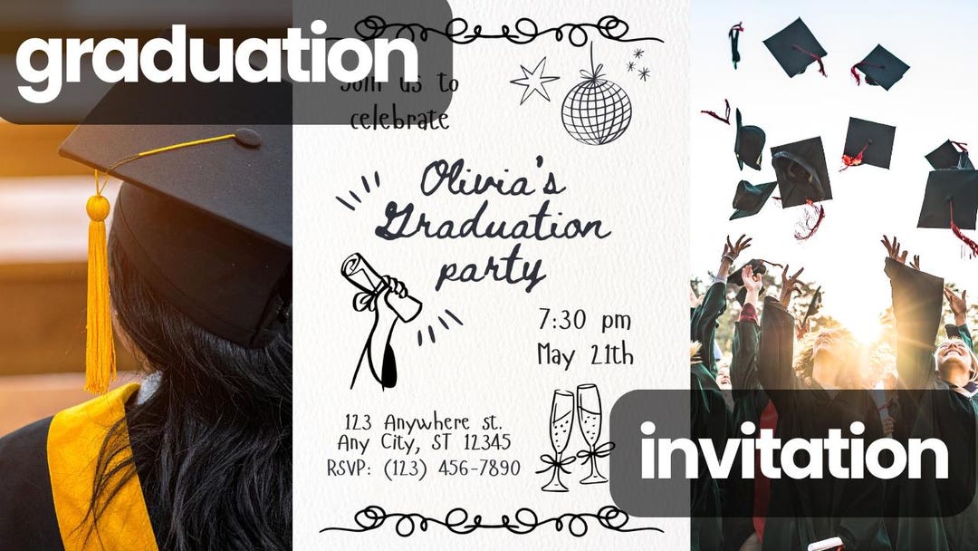 Editable Graduation Invitation Template (digital Download) - Etsy