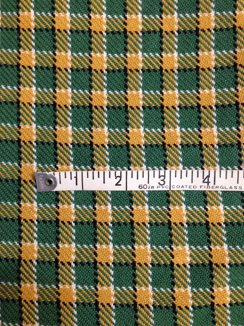 Set of 2 Large Handwoven Tea Towels Green and Gold