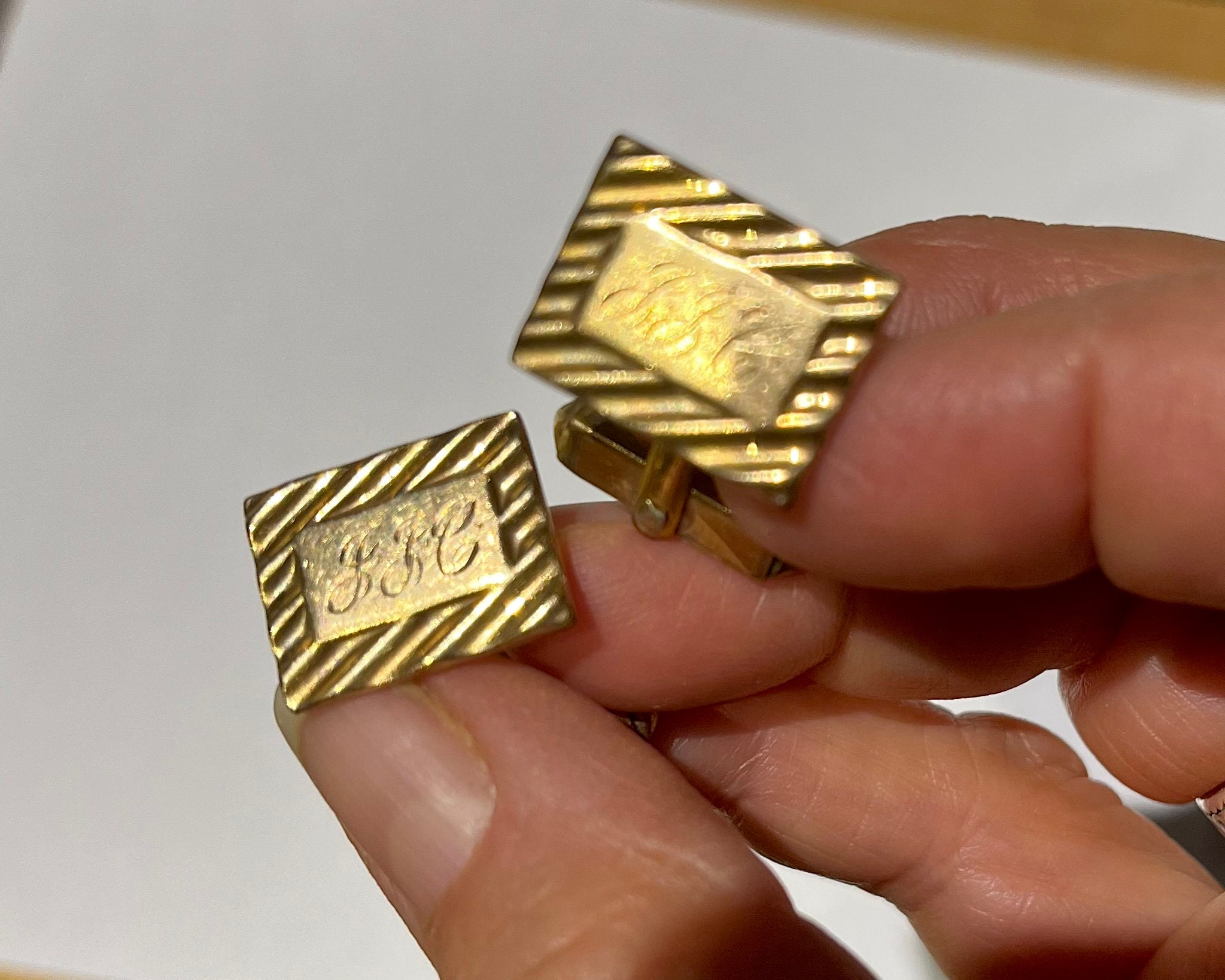 Unisex Gold Cuffinks by Swank 10K Gold Fill Vintage