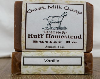 Goat Milk Soap-Vanilla 4oz Bar