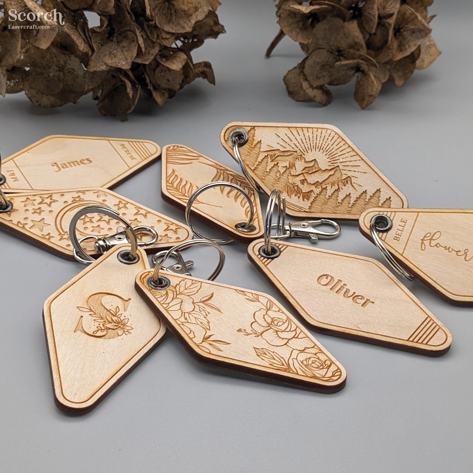 Personalised Motel Keyring - 8 Designs
