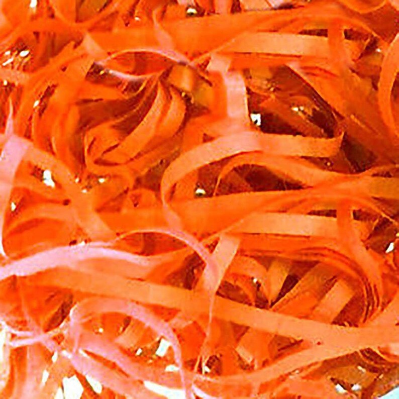 Custom /& Unique {4 Ounces} of Orange Straight Cut Bright Festive Autumn Fall Jack-O-Lantern Pumpkin Style Shredded Gift Basket Filler Paper