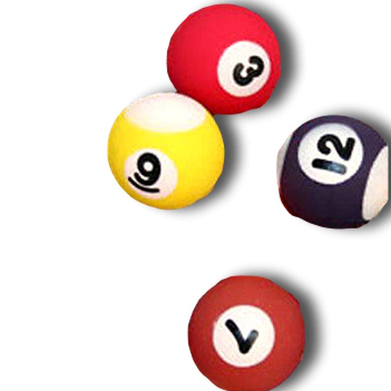 Blue {27.9mm} 5 Lot Pack Mid-Size Super High Bouncy Balls Red w Bar Game Billiard Pool Party Stripes Striped Solid Numbers Style Yellow